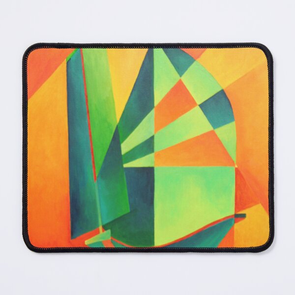 Item preview, Chinese Junk Sails at Sunrise Orange And Green Abstract designed and sold by taiche.