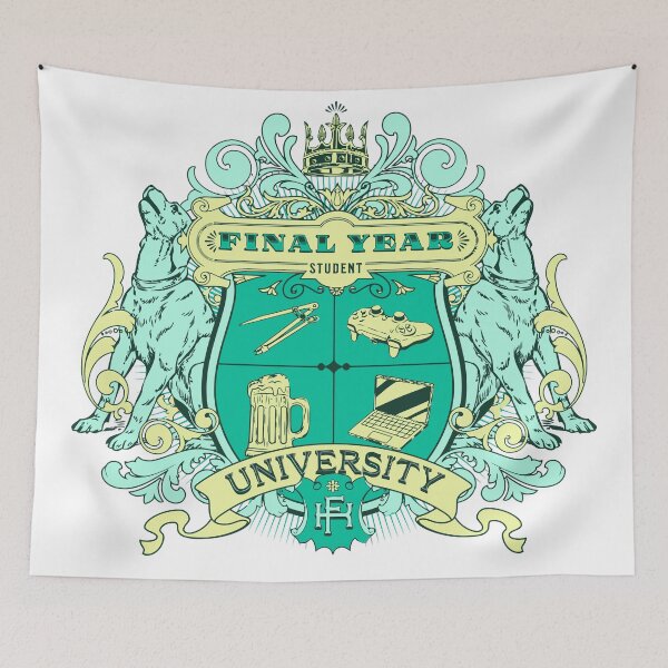 Item preview, Final Year Student Funny Emblem | Coat of Arms designed and sold by CyberWindow.