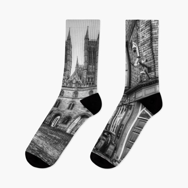 Item preview, Lincoln Cathedral And Bailgate, Black And White designed and sold by Paul Thompson Photography.