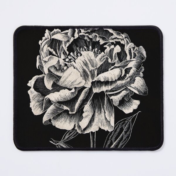 Item preview, Peony (scraperboard) designed and sold by Painting By Nature.