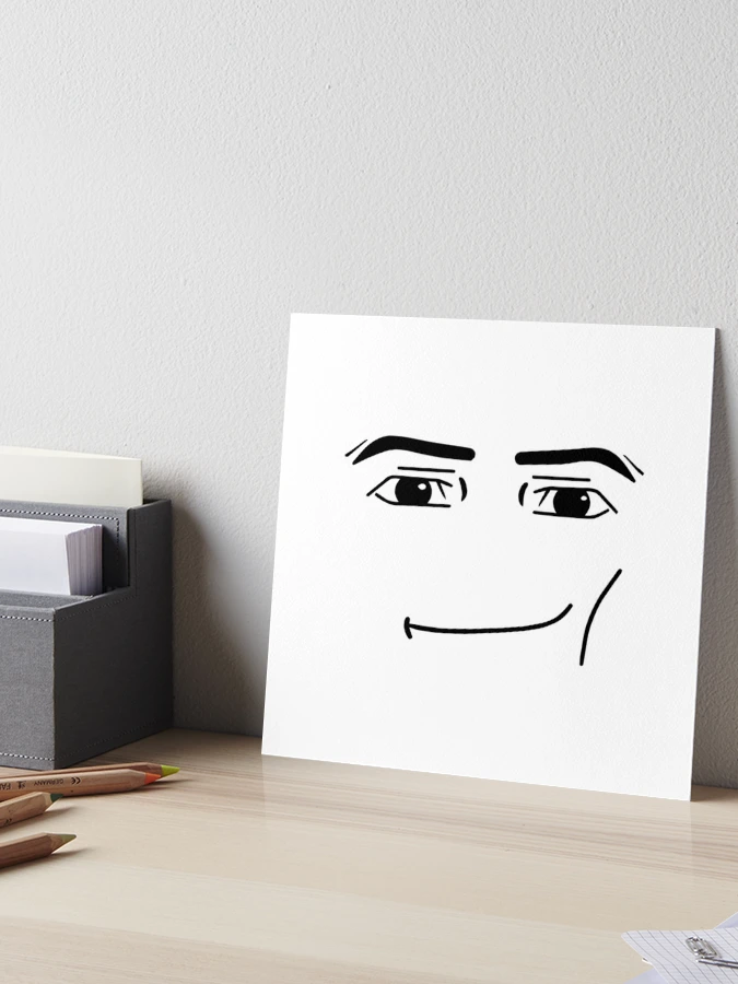 Man Face Roblox Art Board Print for Sale by Trendingfy