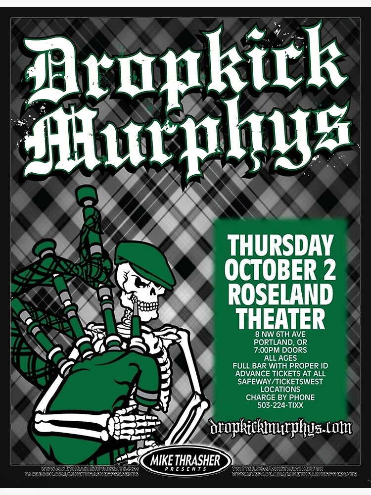 希少 レア 限定 Dropkick Murphys ポスター DROPKICK MURPHYS | PENNYWISE St. Patrick's Day Tour 2024 Ltd Ed