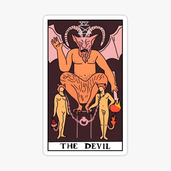 The Devil Tarot Card Sticker