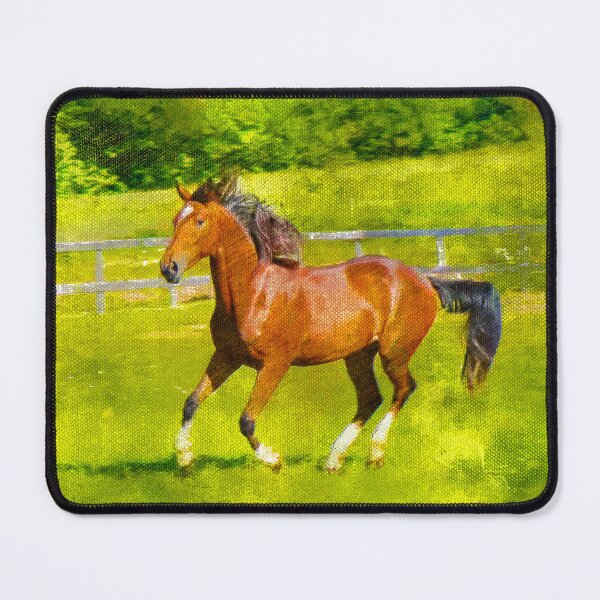 Item preview, Orlov Trotter horse running on pasture – digital painting designed and sold by NickoPrints.