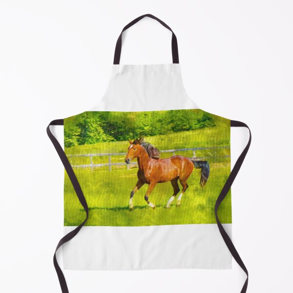 Item preview, Orlov Trotter horse running on pasture – digital painting designed and sold by NickoPrints.