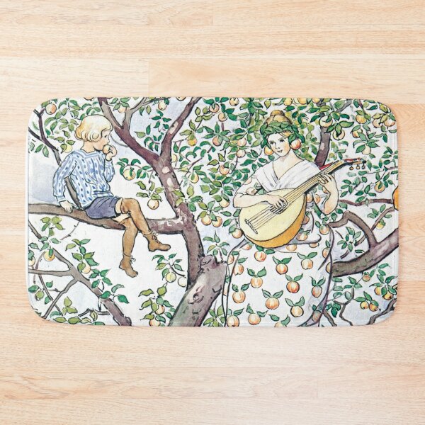Item preview, Vintage Fairytale Scene with a Mother and Children Playing Music designed and sold by LaCaDesigns.