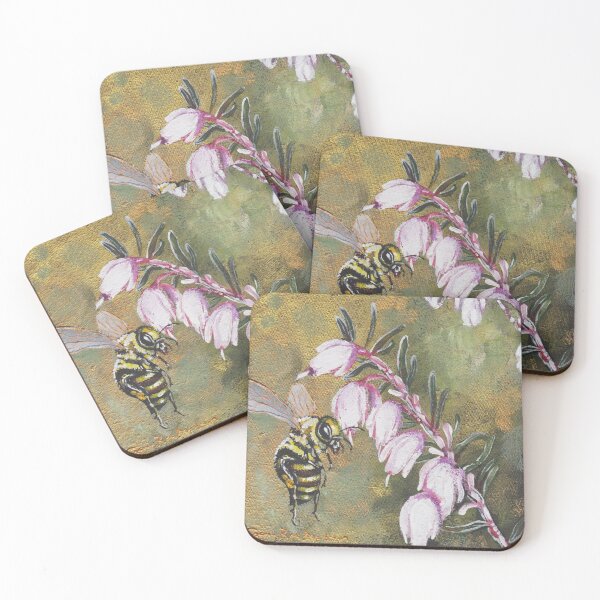 Item preview, Bee Pollinating Erica Flowers designed and sold by Cherie Roe Dirksen.