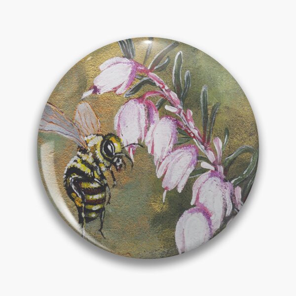 Artikelvorschau, Biene bestäubt Erica-Blumen entworfen und verkauft von Cherie Roe Dirksen.
