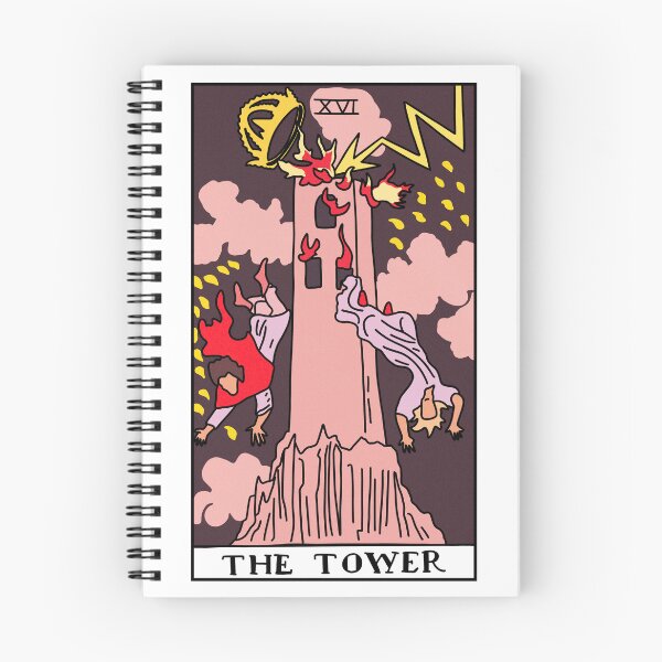 Item preview, The Tower Tarot Card designed and sold by RubyGoesBananas.