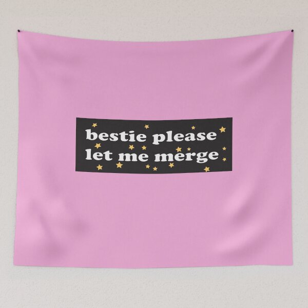 Item preview,  Bestie Please Let Me Merge Funny Meme Bumper designed and sold by artzaka.
