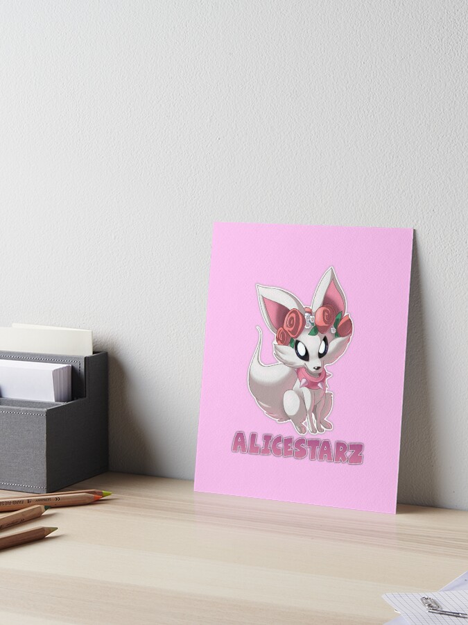 Alice Starz Fox Art Board Print By Alicelps Redbubble - alice starz roblox t shirt design art print