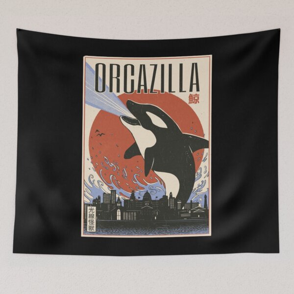 Item preview, Orcazilla Monster Funny Killer Whale designed and sold by EdStark.