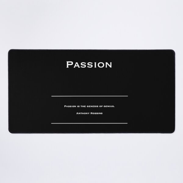Item preview, Passion - Motivational Inspirational Corporate Office Wall Art Black and White T-Shirt / Poster / Sticker / Mug designed and sold by Read This Already.