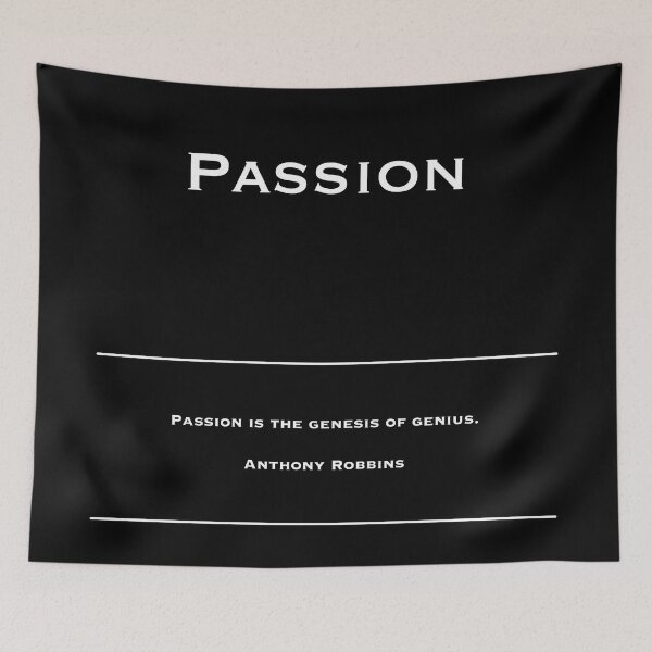 Item preview, Passion - Motivational Inspirational Corporate Office Wall Art Black and White T-Shirt / Poster / Sticker / Mug designed and sold by Read This Already.