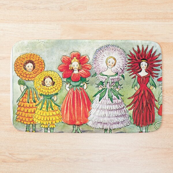 Item preview, Vintage Fairytale Scene with Girls Dressed as Flowers designed and sold by LaCaDesigns.