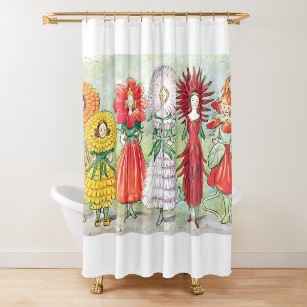 Item preview, Vintage Fairytale Scene with Girls Dressed as Flowers designed and sold by LaCaDesigns.