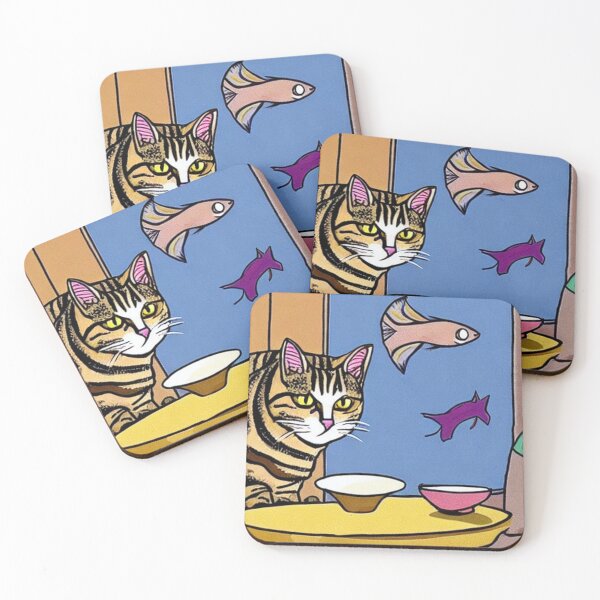 Item preview, Tabby Waits for Dinner designed and sold by cattermeow.