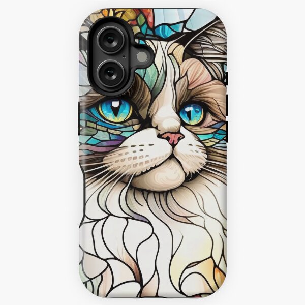 Artikel-Vorschau von Ragdoll Buntglas Katze Ragdoll, designt und verkauft von ThePetozoicEra.