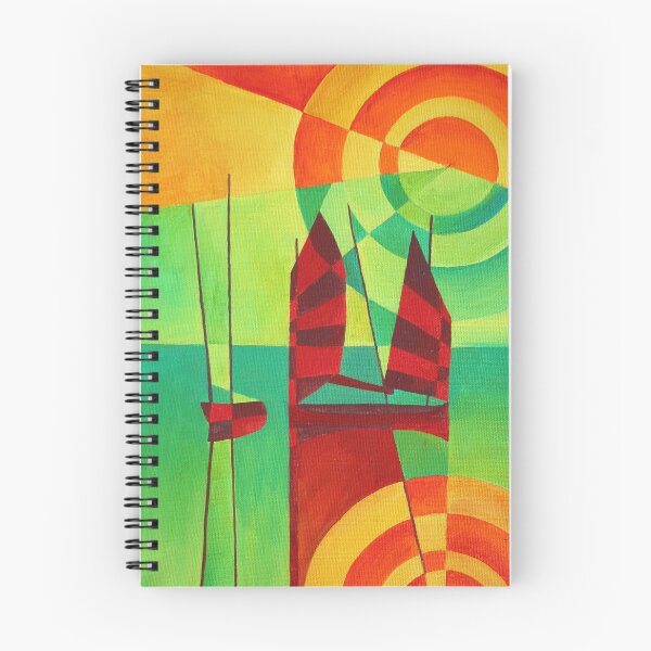 Item preview, Chinese Junks On Still Waters Cubism Art designed and sold by taiche.