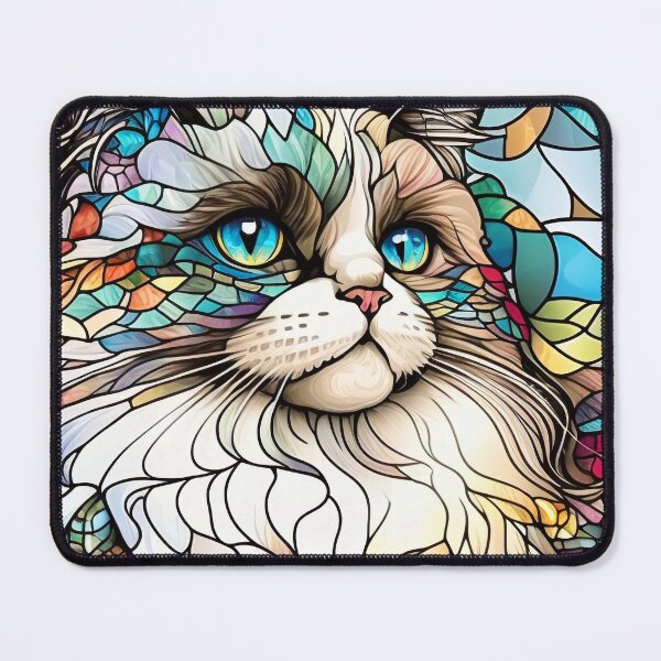 Item preview, Ragdoll Stained Glass Cat Ragdoll designed and sold by ThePetozoicEra.
