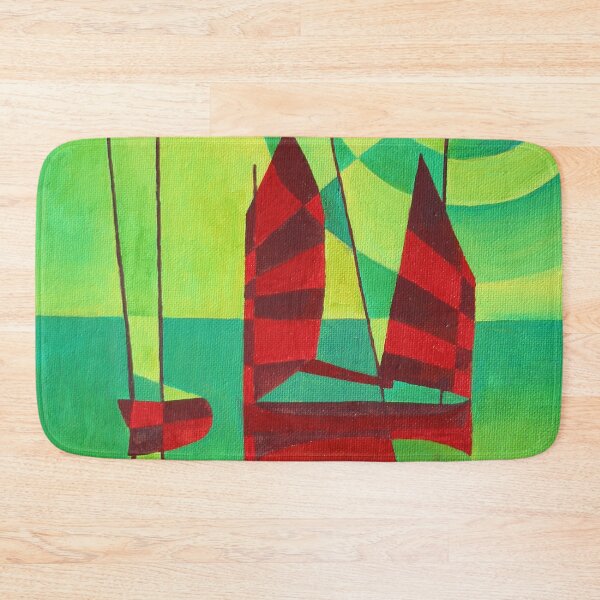 Item preview, Chinese Junks On Still Waters Cubism Art designed and sold by taiche.