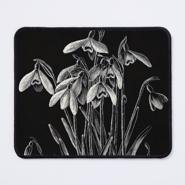 Item preview, Snowdrops (scraperboard) designed and sold by Painting By Nature.