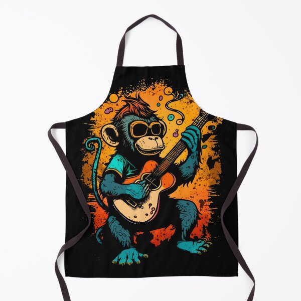 Item preview, Monkey playing guitar designed and sold by Jruanoc.