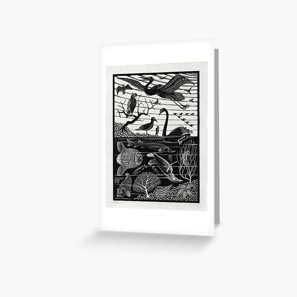 Item preview, Escher - The Fifth Day of the Creation designed and sold by funnypixels.