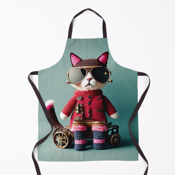 Item preview, Crochet Cat with Sunglasses designed and sold by cuprum.