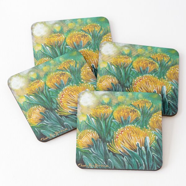 Item preview, Yellow Pincushion Proteas designed and sold by Cherie Roe Dirksen.