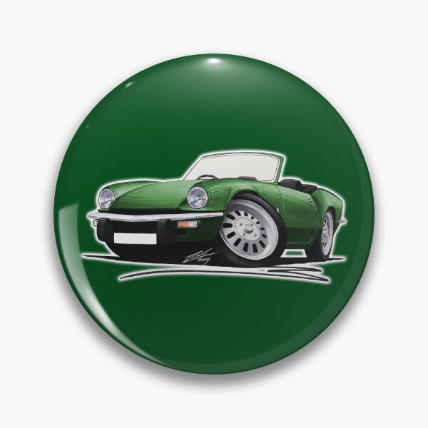 Item preview, Triumph Spitfire Mk4 British Racing Green - Caricature Car Art designed and sold by Yeomans Cartoons.