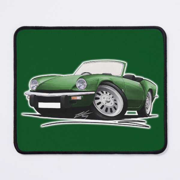 Item preview, Triumph Spitfire Mk4 British Racing Green - Caricature Car Art designed and sold by Yeomans Cartoons.