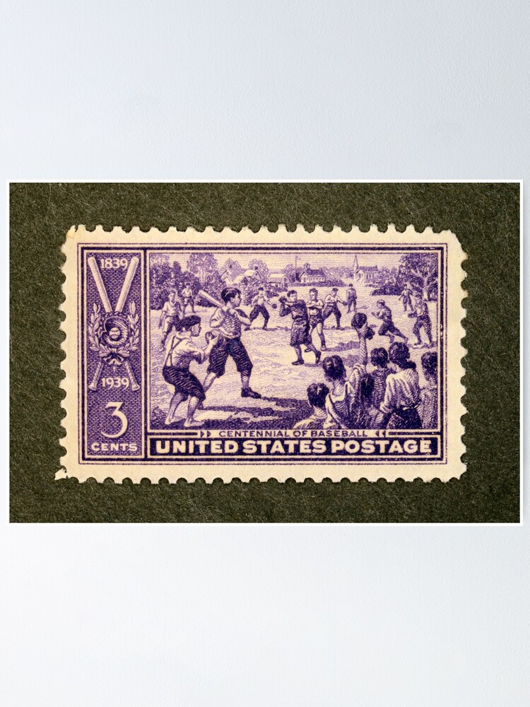 1939 3 Baseball Centennial Postage Stamp