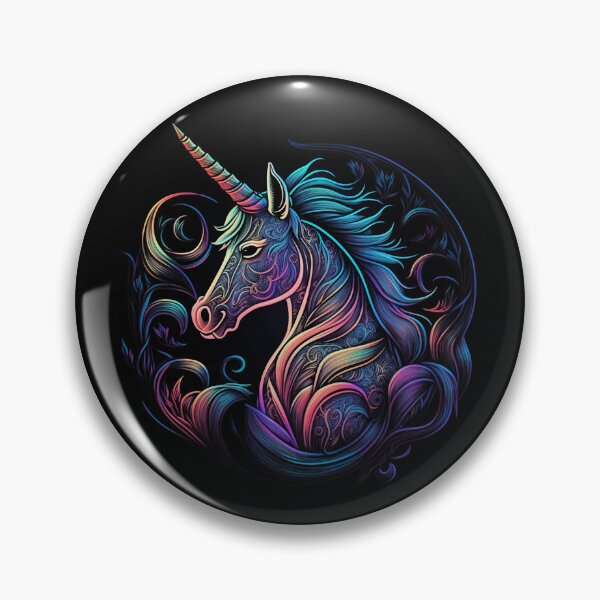 Artikelvorschau, A Dazzling Unicorn Head with a Rainbow-Colored Horn entworfen und verkauft von digitaldreamHD.