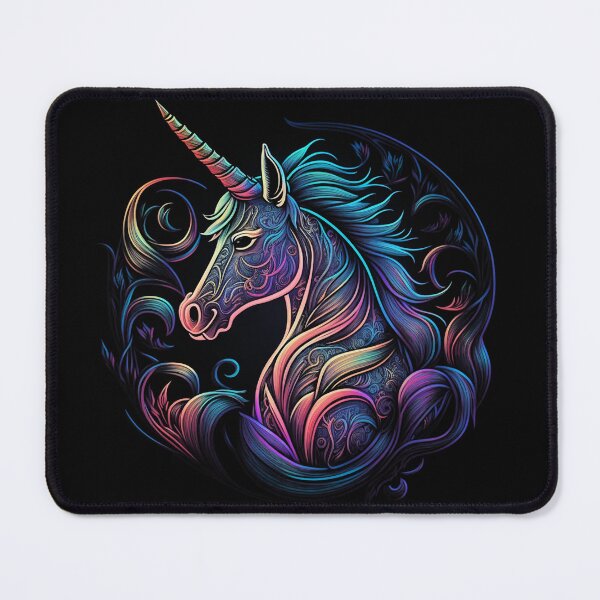 Item preview, A Dazzling Unicorn Head with a Rainbow-Colored Horn designed and sold by digitaldreamHD.