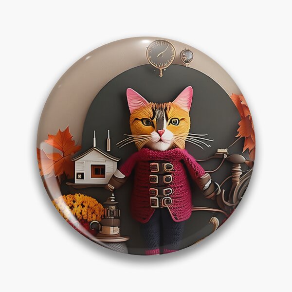 Item preview, Crochet Cat with Pumpkins designed and sold by cuprum.