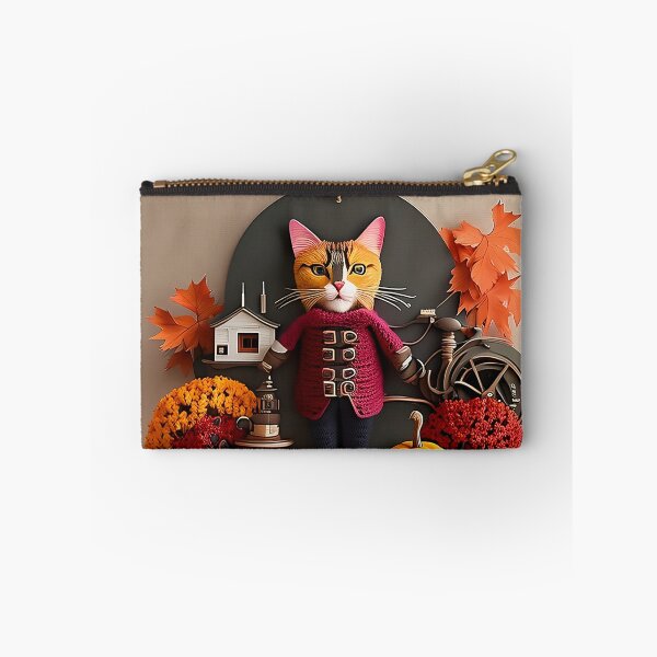 Item preview, Crochet Cat with Pumpkins designed and sold by cuprum.