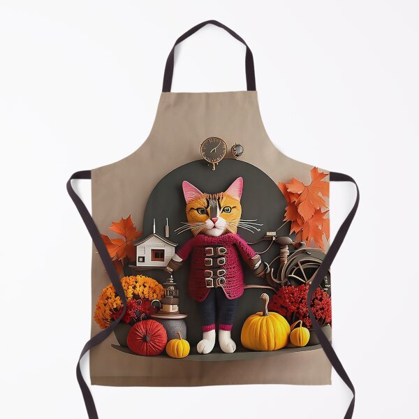 Item preview, Crochet Cat with Pumpkins designed and sold by cuprum.