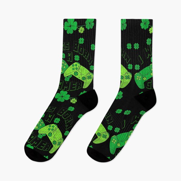 Item preview, I WAS BORN GAMER Funny St Patricks Day Gamer Boys Kids Men  designed and sold by JEK Designer ⭐⭐⭐⭐⭐ (5.0).