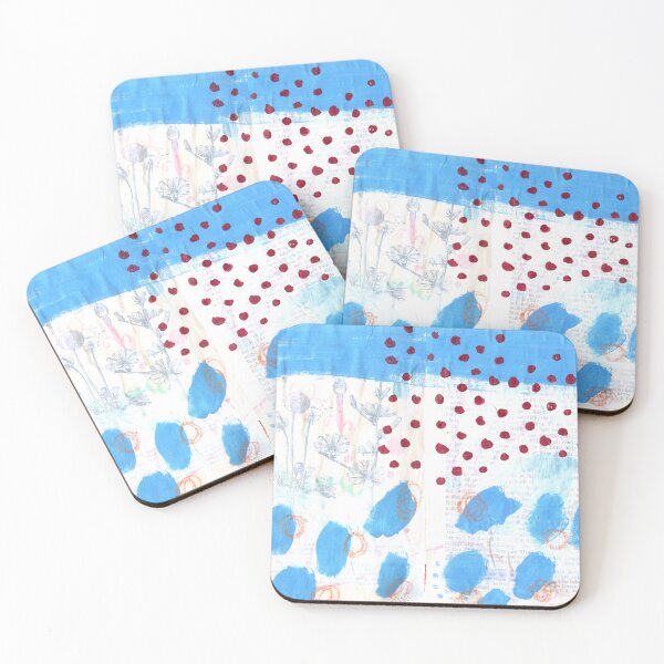 Item preview, abstract, vintage flower blue designed and sold by Constanze  Guhr.