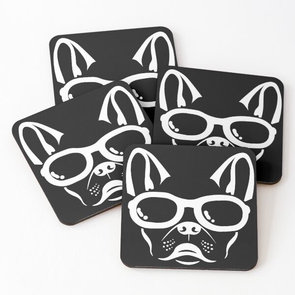 Item preview, white French bulldog head designed and sold by andrew JOHNSEN.