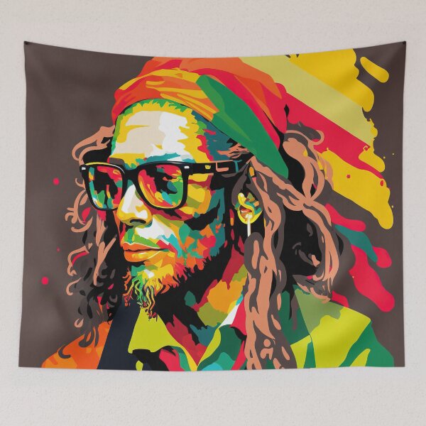 Item preview, Un hombre vestido al estilo reggae. designed and sold by Warehouse46.