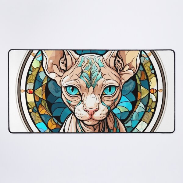Item preview, Sphynx Stained Glass Cat Sphynx designed and sold by ThePetozoicEra.