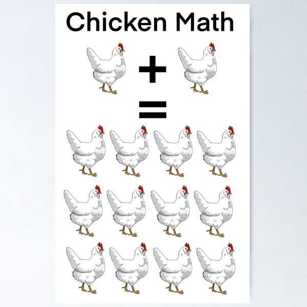 Chicken Math Posters for Sale Redbubble