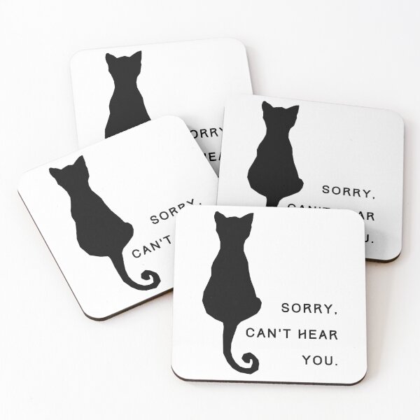 Item preview, Funny Rude Black Cat, Sorry I can't hear you, Willow Days designed and sold by avit1.
