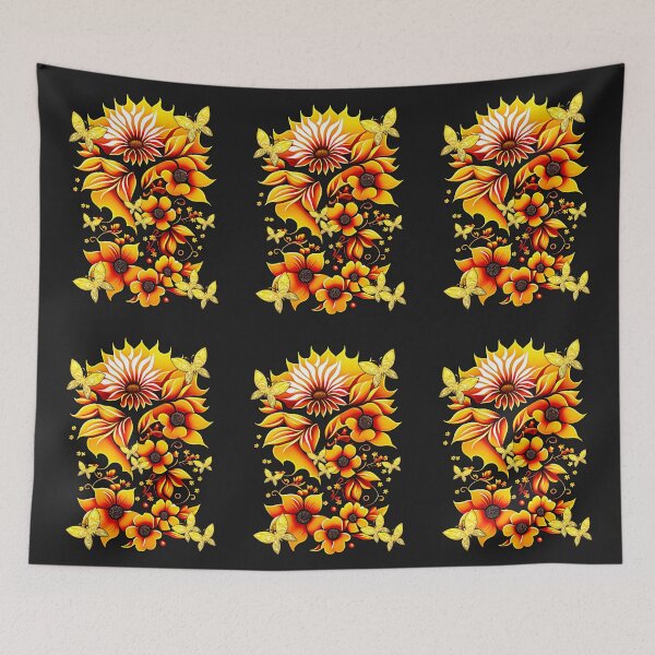 Item preview, Summer Flowers and Golden Butterflies designed and sold by LoneAngel.
