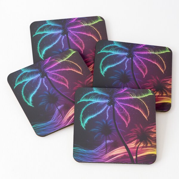 Item preview, Neon Synthwave Palms designed and sold by VhsNeon.