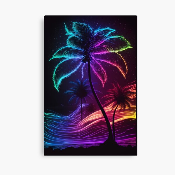 Item preview, Neon Synthwave Palms designed and sold by VhsNeon.