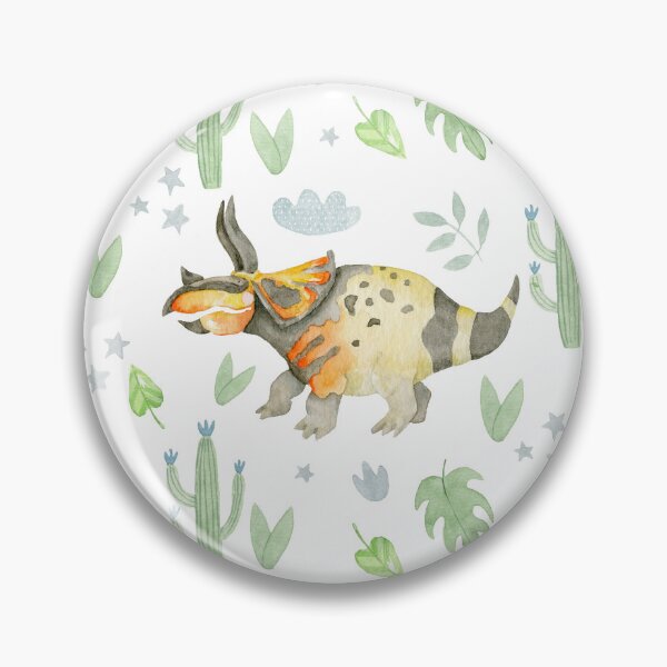 Item preview, Eotriceratops dinosaur watercolor art designed and sold by alisonsadler.