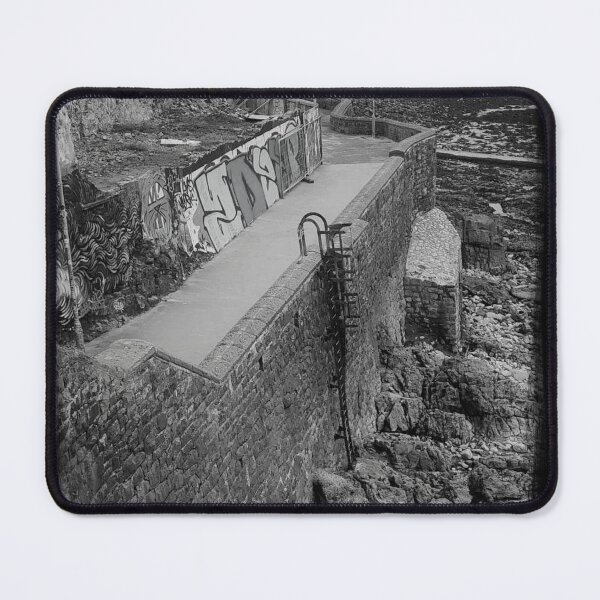 Item preview, Black and White Urban Beach Decay | Uk Beach Graffiti | Weston super mare urban exploration photography | designed and sold by Mitch616Art.